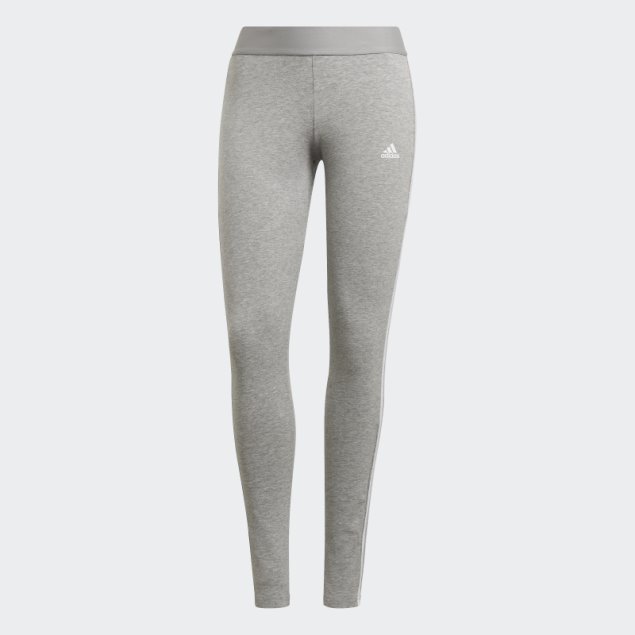 Leggings 3 Rayas Adidas Gris Medio