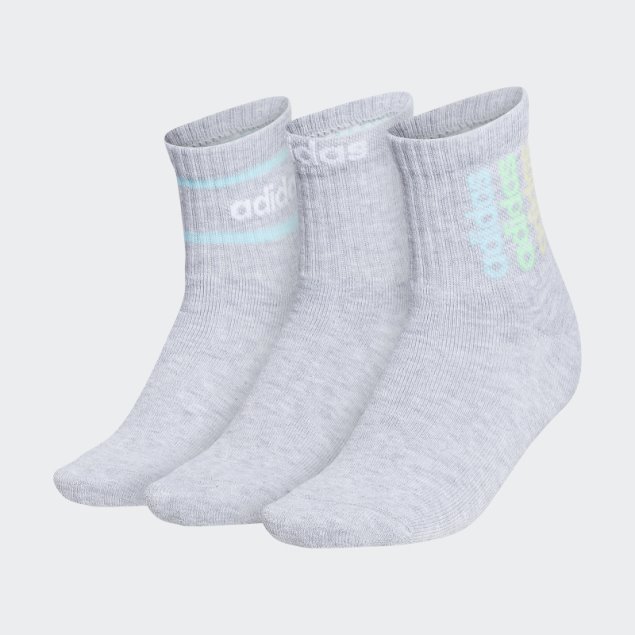 Gris Claro Wmspt Step 2 3pk Calcetines De Cuarto Alto Adidas