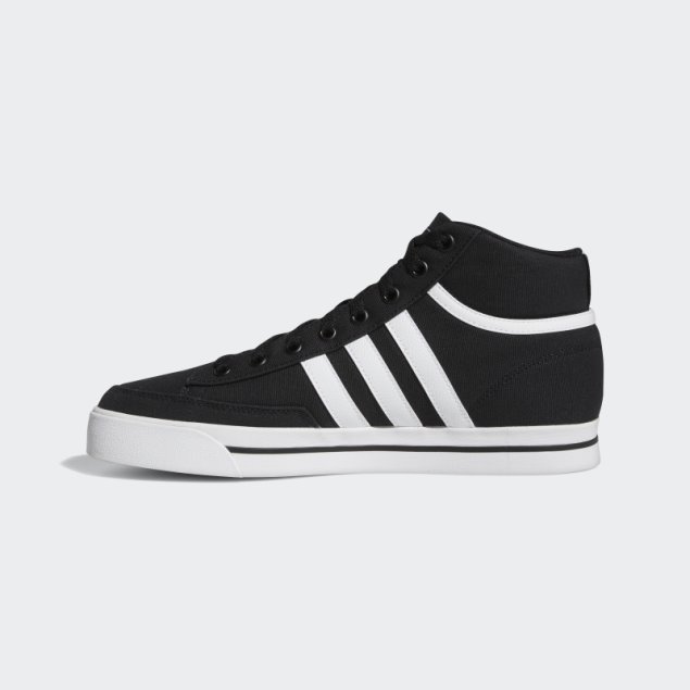 Retrovulc Mid Canvas Skateboarding Zapatos Negro Adidas