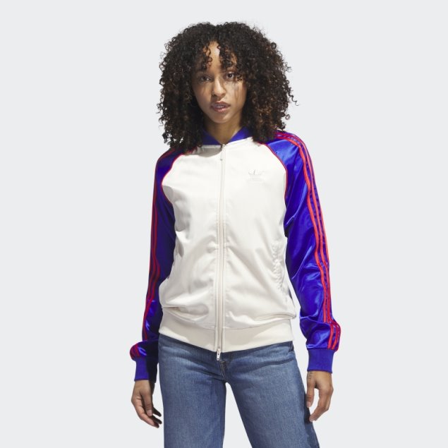 Adidas Chaqueta De Chándal Satin Sst Blanca