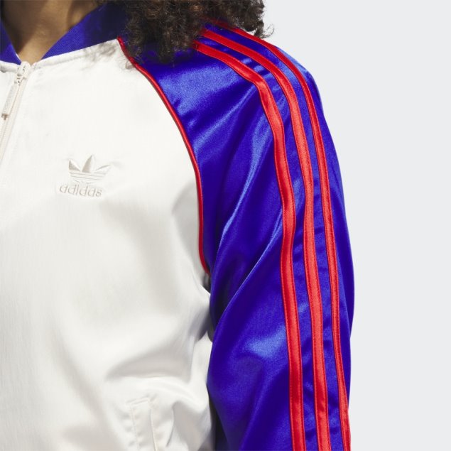 Adidas Chaqueta De Chándal Satin Sst Blanca