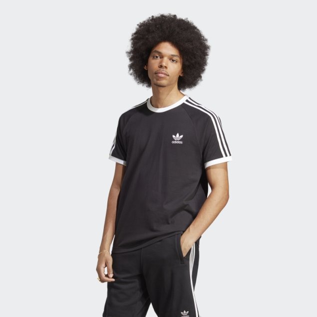 Camiseta Negra Adidas Classics 3 Rayas Adidas