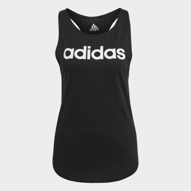 Camiseta Sin Mangas Con Logo Suelto Essentials Negra Adidas