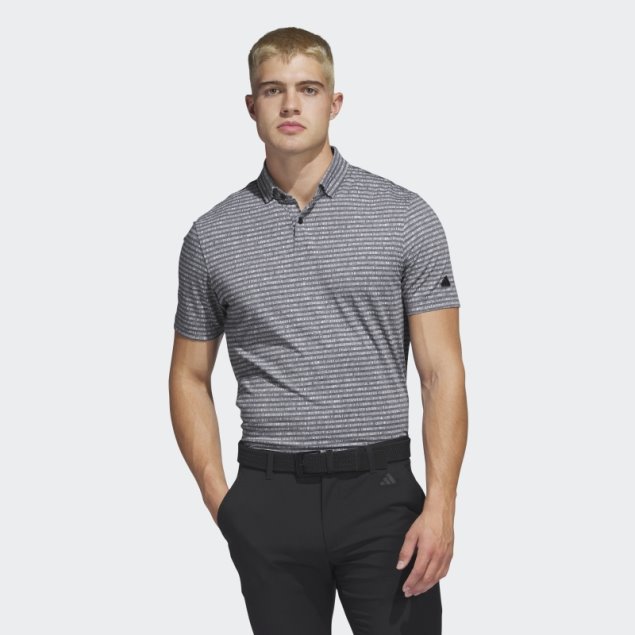 Adidas Go-to Polo De Golf A Rayas Negro