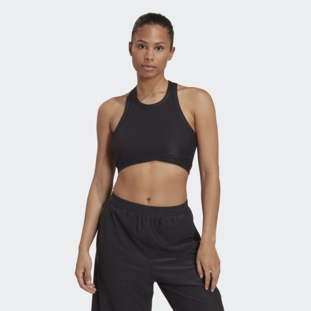 Adidas Yoga Studio Camiseta Sin Mangas De Canalé Envuelto
