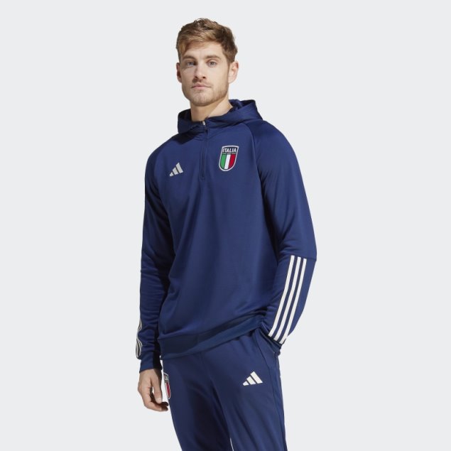 Sudadera Italia Tiro 23 Azul Oscuro Adidas