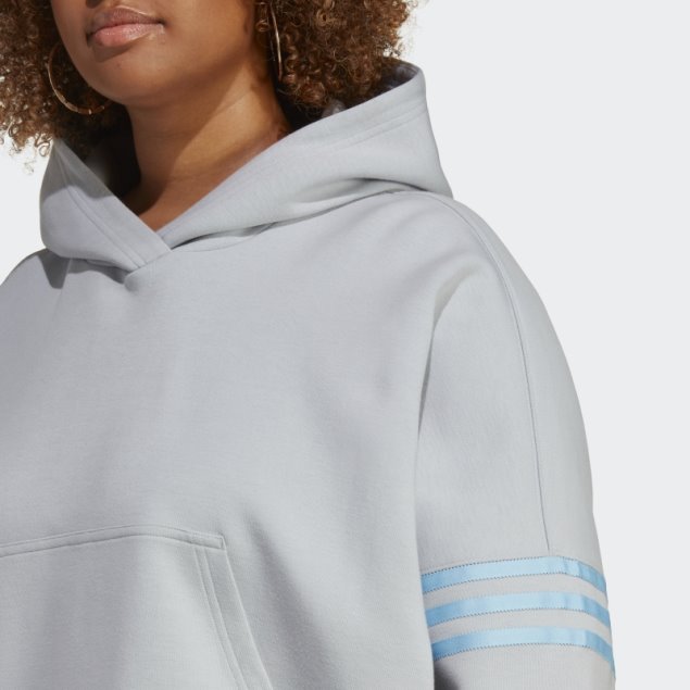 Sudadera Con Capucha Adicolor Neuclassics (tallas Grandes) Onix Adidas