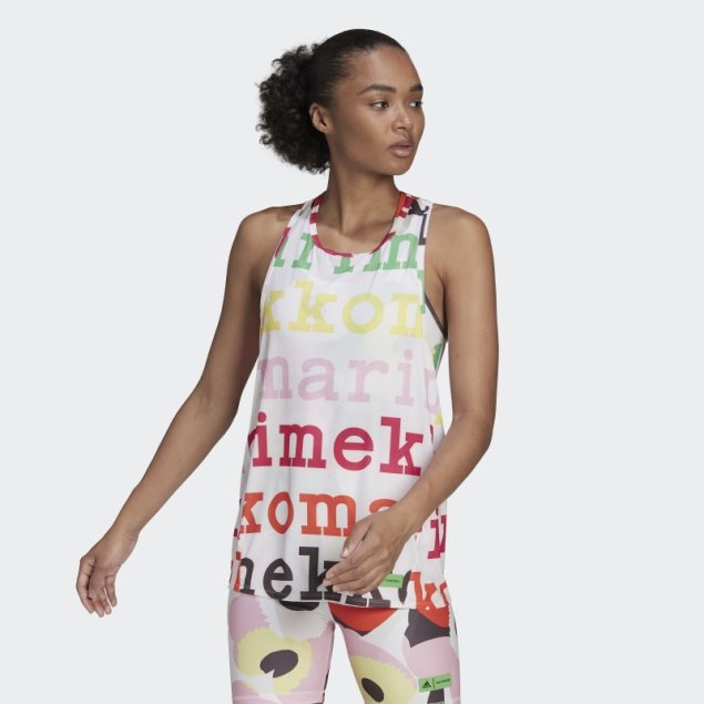 Adidas X Marimekko Camiseta De Entrenamiento Blanca