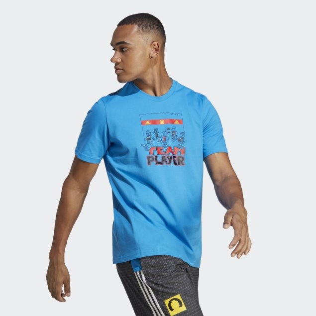 Camiseta Azul Con Gráfico De Fútbol Adidas X Lego
