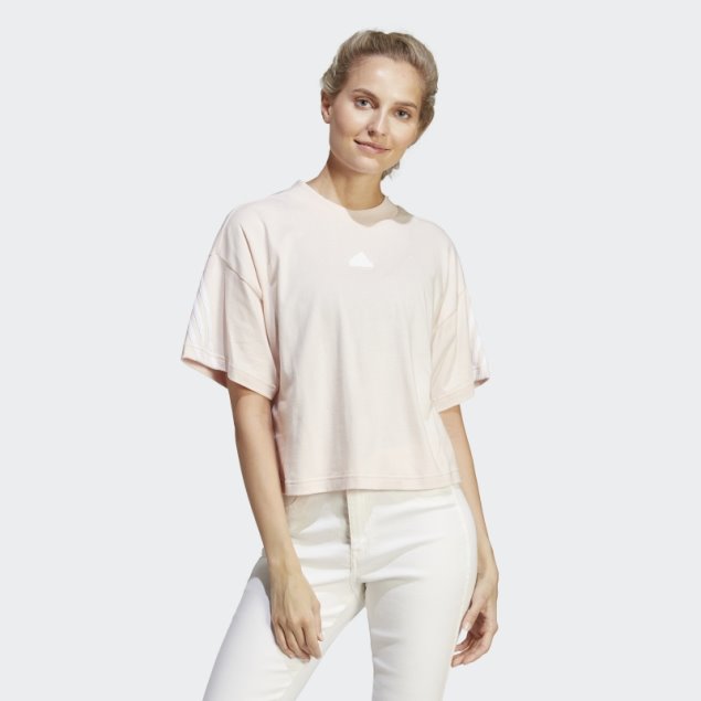 Adidas Camiseta De 3 Rayas Con íconos Del Futuro Cuarzo