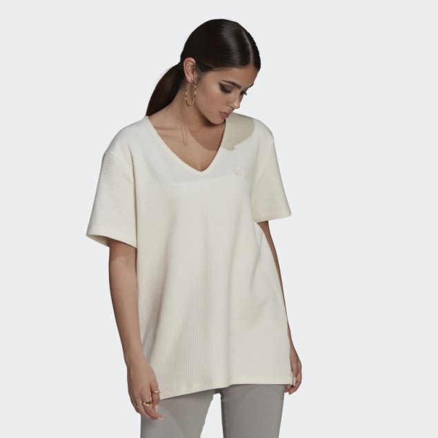 Adidas Camiseta Blanca Suelta