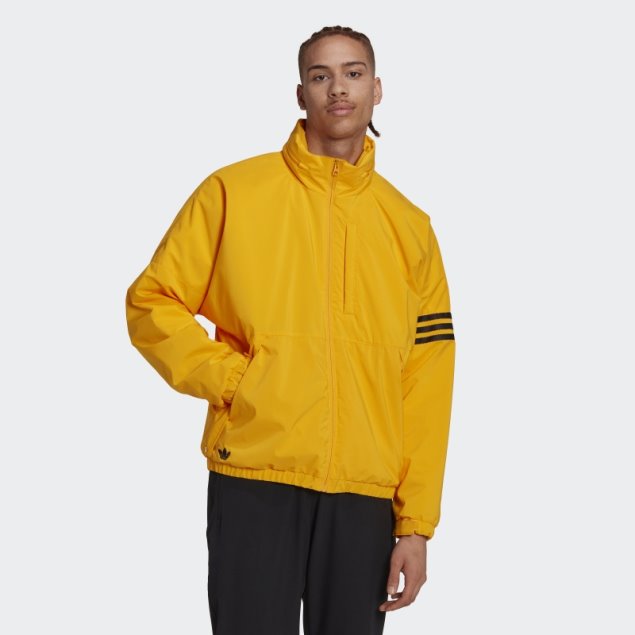 Chaqueta Acolchada Con Rayas Doradas Adidas