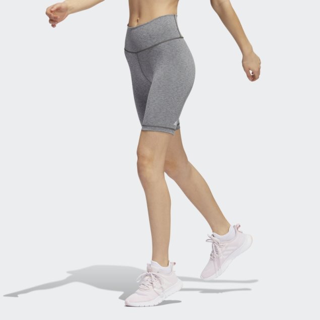 Gris Oscuro Jaspeado Pantalón Corto De Bicicleta De Entrenamiento Optime Adidas