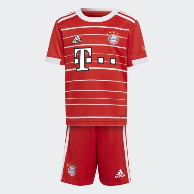 Conjunto Mini Adidas Fc Bayern 22/23 Primera Equipación Rojo