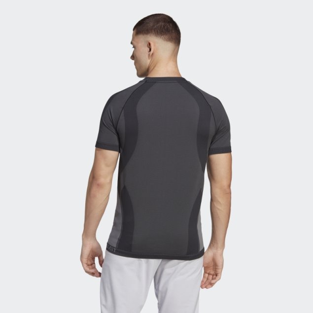 Adidas Primeknit Yoga Camiseta De Entrenamiento Sin Costuras Negro Moda