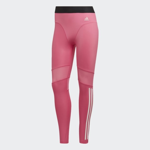 Adidas Magenta Hyperglam 3 Rayas 7/8 Leggins