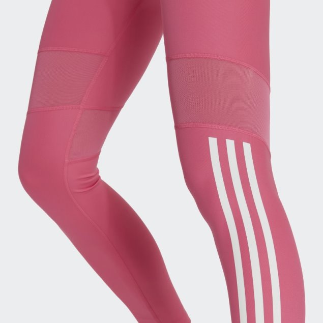 Adidas Magenta Hyperglam 3 Rayas 7/8 Leggins