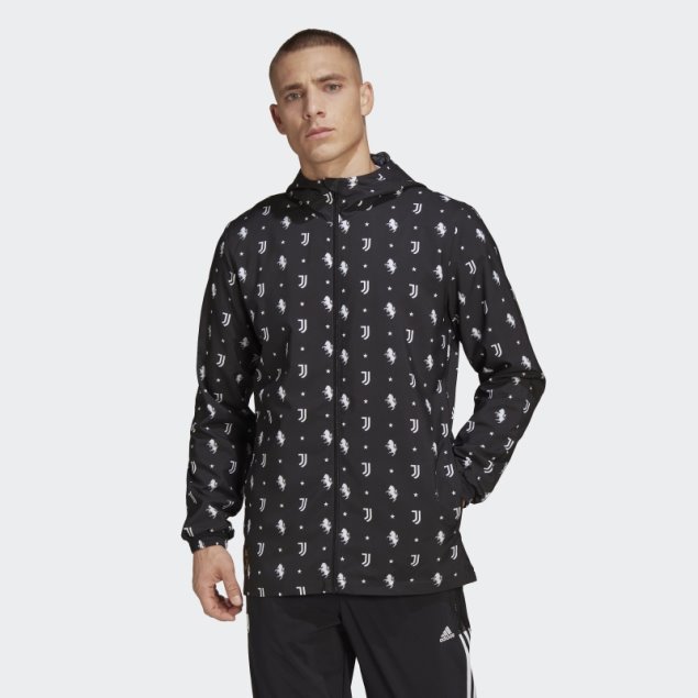 Cortavientos Juventus Negro Adidas