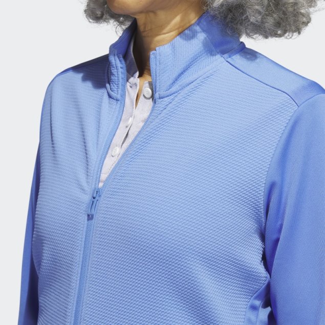 Chaqueta Texturizada Con Cremallera Completa Adidas Azul