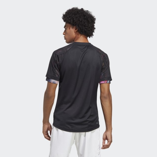 Camiseta Negra Melbourne Tennis Heat.rdy Raglan Adidas