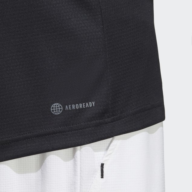 Camiseta Negra Melbourne Tennis Heat.rdy Raglan Adidas