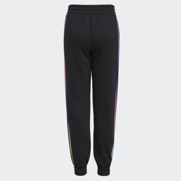 Joggers Negros De Forro Polar Con Rayas Estampadas Adidas (talla Extendida)