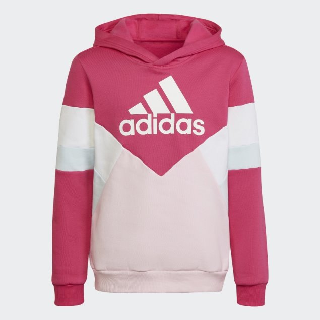 Adidas Sudadera Con Capucha Color Block Magenta Real