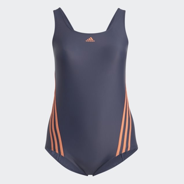 Traje De Baño De 3 Rayas (talla Grande) Azul Marino Adidas