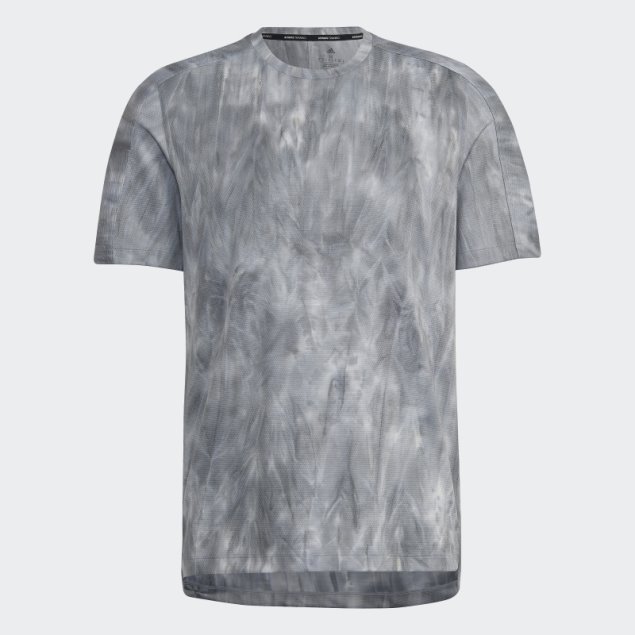 Adidas Camiseta De Entrenamiento Con Tinte En Spray Plateada