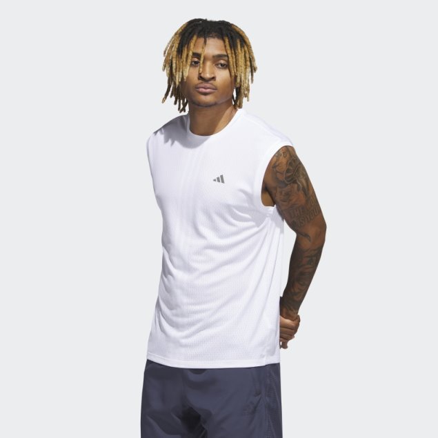 Camiseta Sin Mangas De Entrenamiento Adidas Hiit Engineered Blanca
