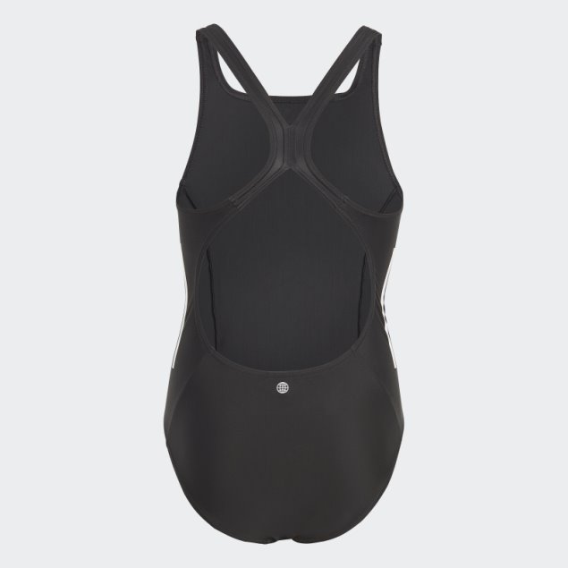 Bañador Negro Con Corte De 3 Rayas De Adidas