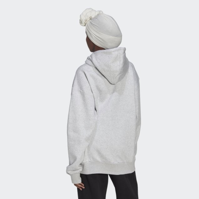 Sudadera Con Capucha Y Cremallera Completa De Felpa Gris Jaspeado Studio Lounge De Adidas