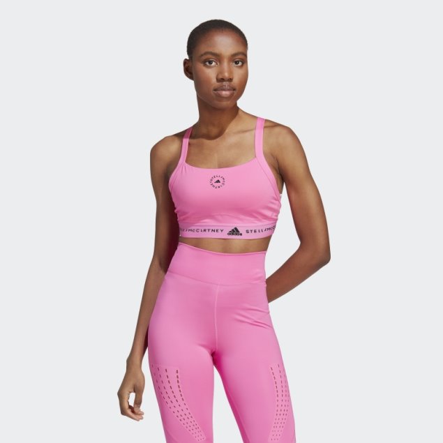 Rosa Adidas By Stella Mccartney Truepurpose Sujetador De Soporte Medio Moda