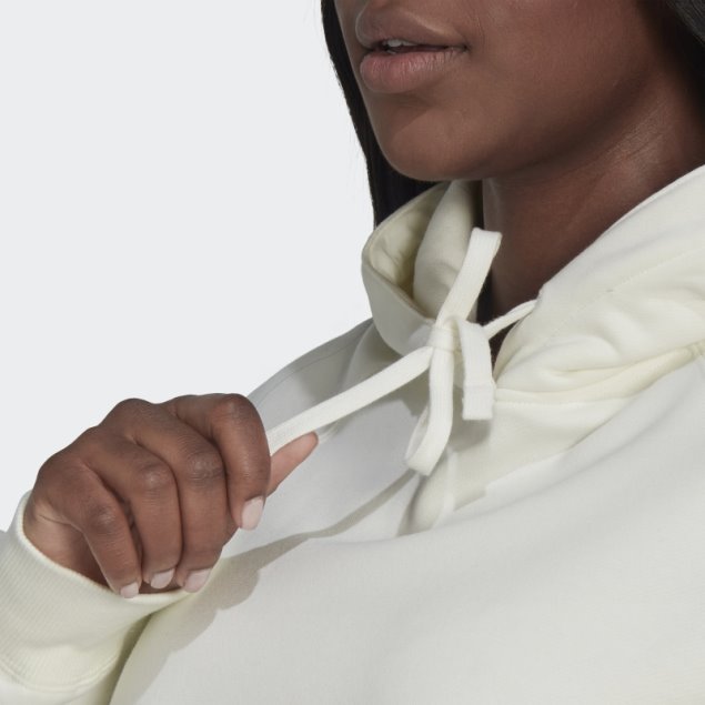 Sudadera Adidas Oversize Con Capucha (tallas Grandes) Blanco