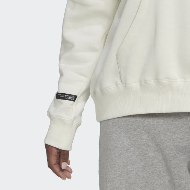 Sudadera Adidas Oversize Con Capucha (tallas Grandes) Blanco