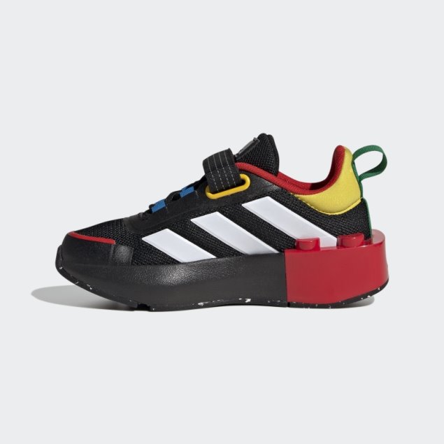 Negro Moda Adidas X Lego Tech Rnr Encaje Elástico Y Correa Superior Zapatos