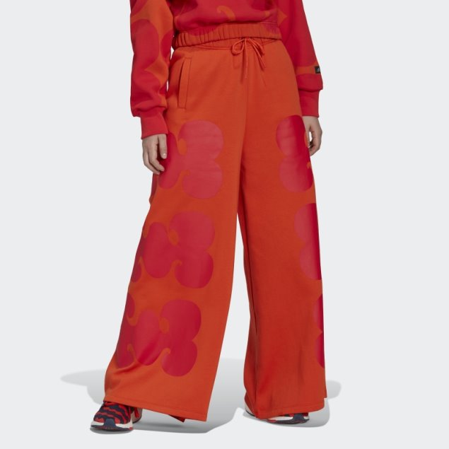 Naranja Adidas Marimekko Pantalones De Pierna Ancha De Moda