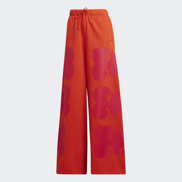 Naranja Adidas Marimekko Pantalones De Pierna Ancha De Moda