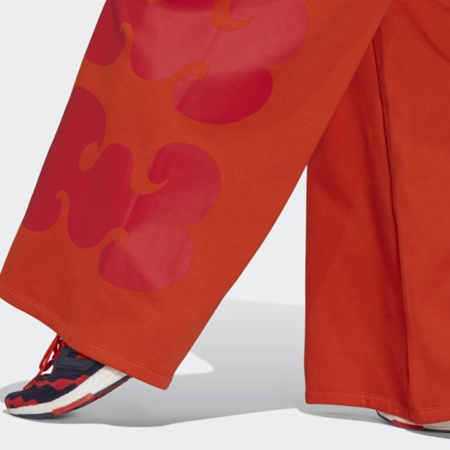 Naranja Adidas Marimekko Pantalones De Pierna Ancha De Moda