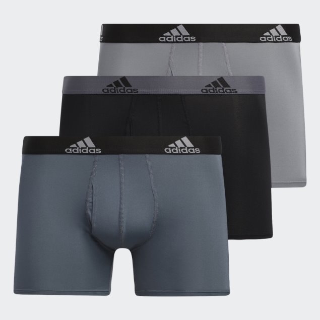Pack De Tres Calzoncillos Grises De Adidas