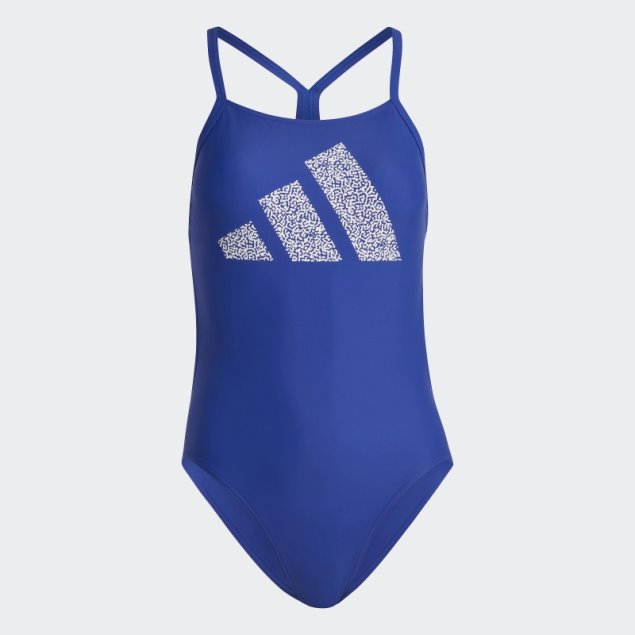 Adidas 3 Bar Logo Print Bañador Azul