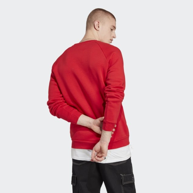 Sudadera Con Cuello Redondo Adidas Trefoil Essentials Escarlata