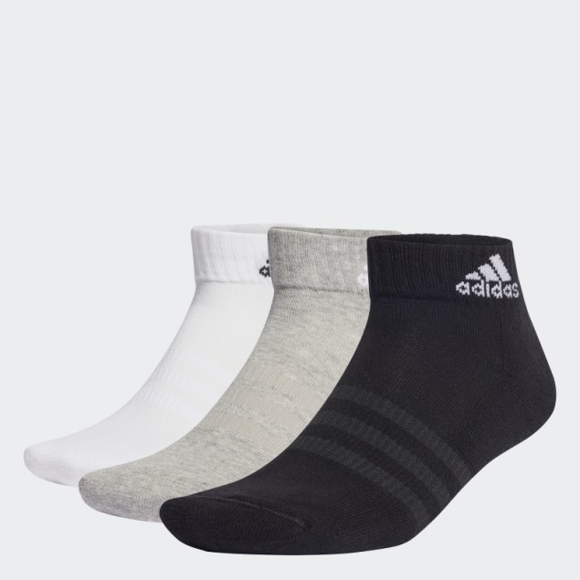 Calcetines Tobilleros Adidas Sportswear Acolchado Gris Medio 6 Pares