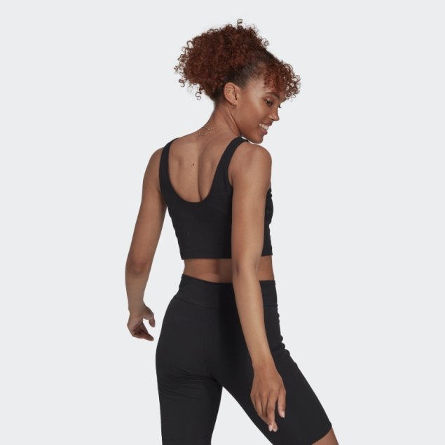 Top Corto Adidas Rib Negro