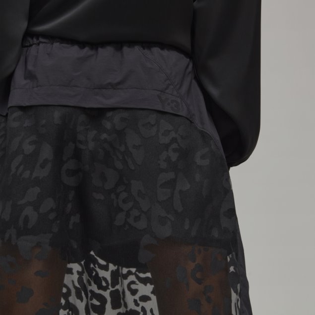 Adidas Y-3 Falda De Leopardo Transparente