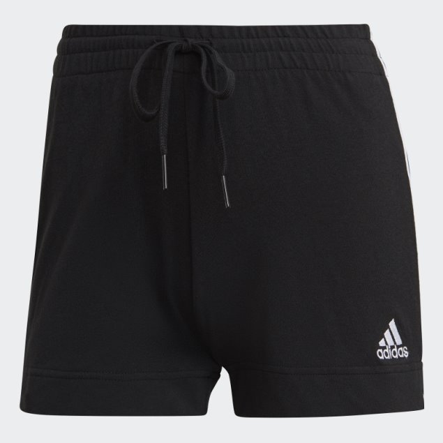 Pantalón Corto Adidas Essentials Slim 3 Rayas Blanco