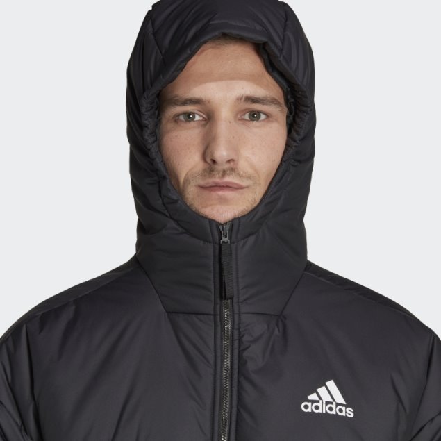 Adidas Bsc Chaqueta Con Capucha Y 3 Rayas En Negro