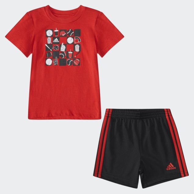 Conjunto De Camiseta Y Pantalón Corto Adidas Scarlet Ib Grpx