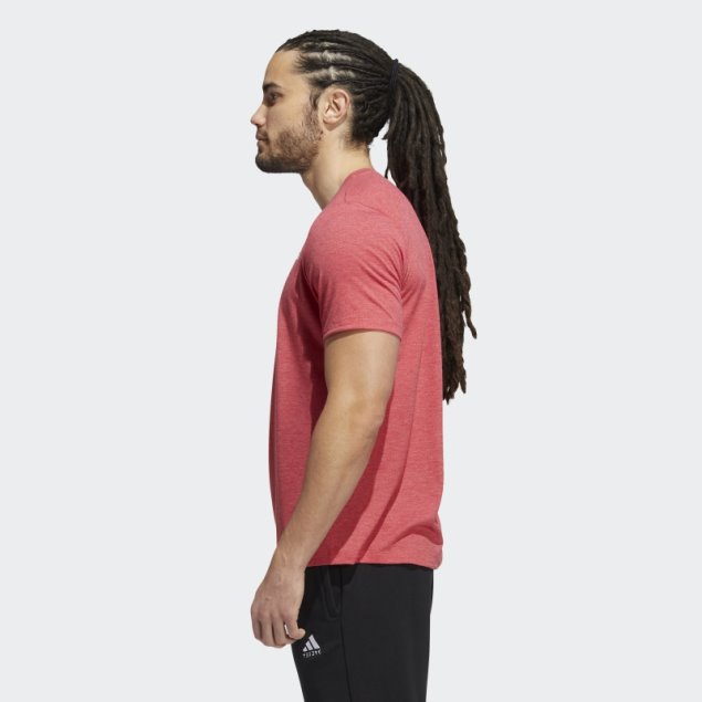 Camiseta Deportiva Jaspeada Adidas Scarlet Mel Aeroready Diseñada Para Moverse