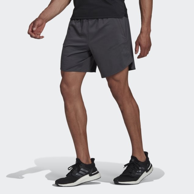 Pantalón Corto Adidas Diseñado Para Entrenamiento Heat.rdy Hiit Gris